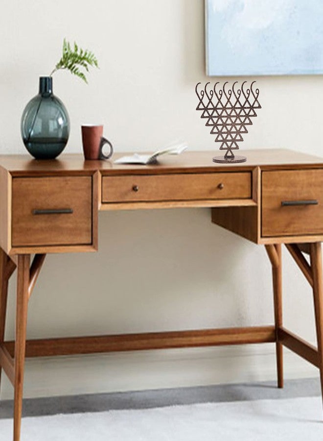 NAITIK CREATION يانترا شري ساراسواتي من نايتيك كرييشن للنجاح والحكمة | يانترا معدنية ذهبية عتيقة لغرفة الصلاة، طاولة الدراسة، ومكتب العمل | هدية روحية للطلاب والمهنيين (10 سم × 10 سم) - Image 5